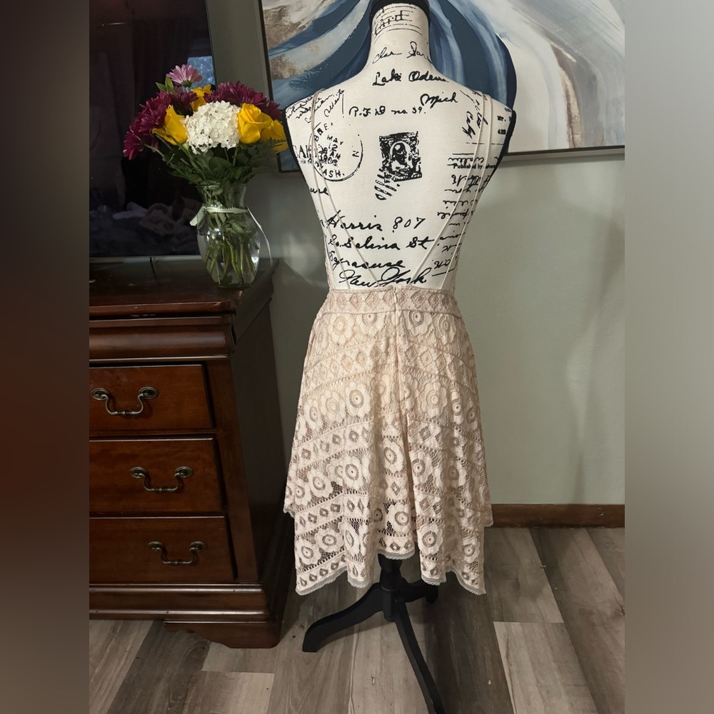 Adorable Free People Just Like Honey Empire Waist Crochet Lace Dress. Worn once! - Picture 4 of 9